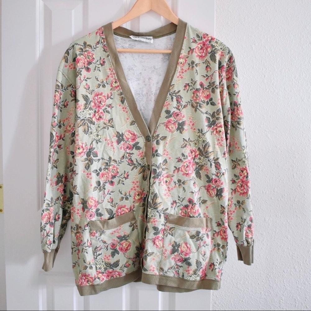 Vintage floral cardigan